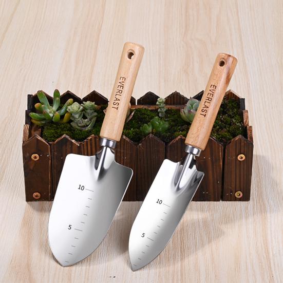 Садовый ручной мастерок, сверхмощная садовая лопата из полированной нержавеющей стали с деревянной ручкой, лопата для пересадки и копания