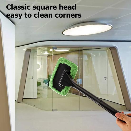 Инструмент для очистки лобового стекла 16-дюймовый длинный стержень стеклоочистителя с 8 сменными тканевыми накладками очиститель автомобильных стекол грязная щетка для мытья автомобилей грузовиков автофургонов