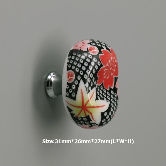Cute Countryside Ceramic Furniture Knobs Decorative Cabinet Cupboard Pull Handles Nursery Kitchen Drawer Knob