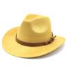 Замшевая шляпа Jazz Hat Western Cowboy Hat Men's British Gentleman's Top Hat Big Brim Outdoor Sun Hat