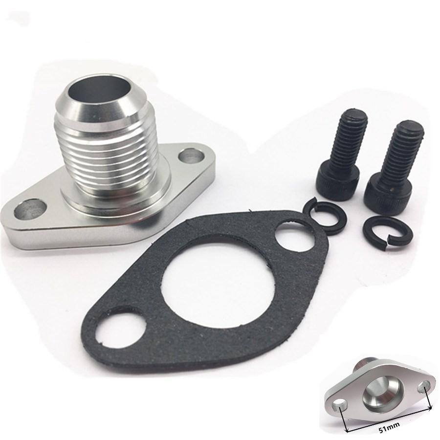 Car Billet Aluminum Turbo Oil Drain Adapter Flange 12AN For T3 T3/T4