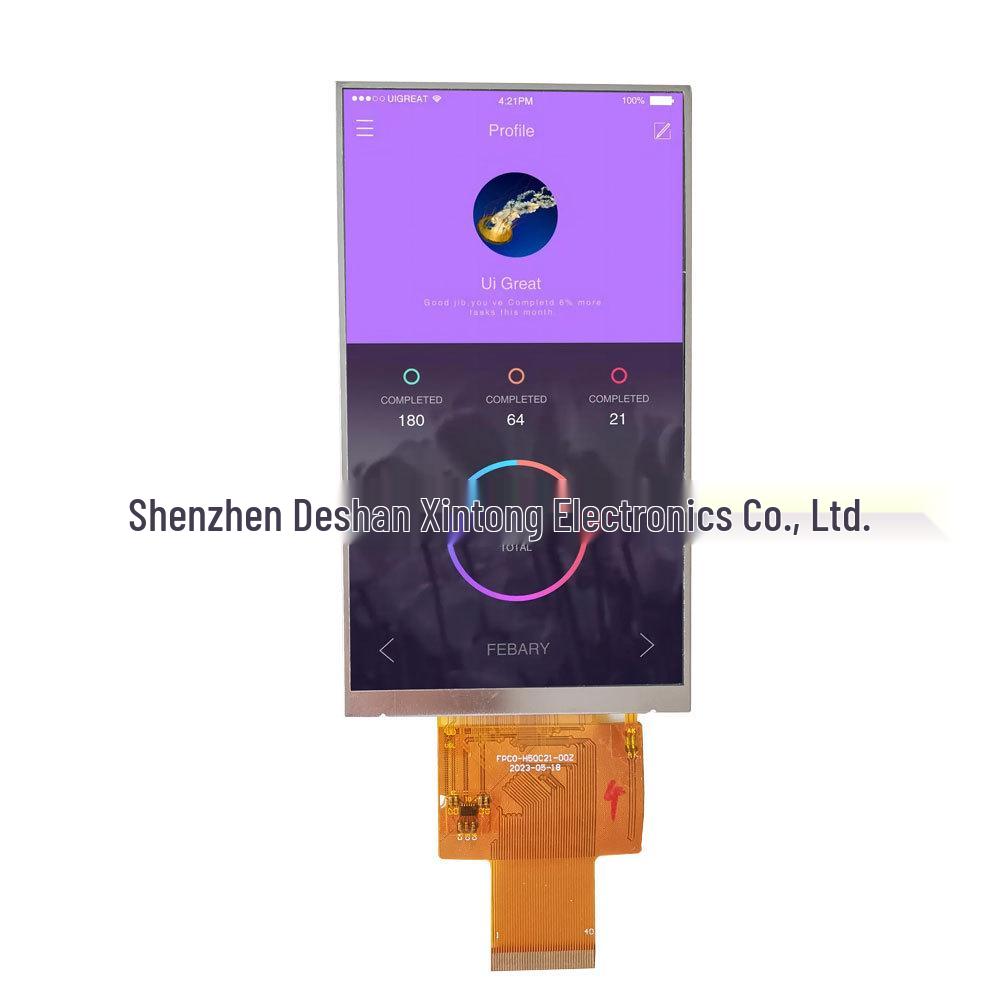 5-inch RGB Dot Matrix Display with Touchscreen Support, 720P 40-PIN HD Screen