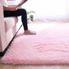 Шерстяной плюшевый ковер из шелка - Однотонный, с длинным ворсом для гостиной и спальни