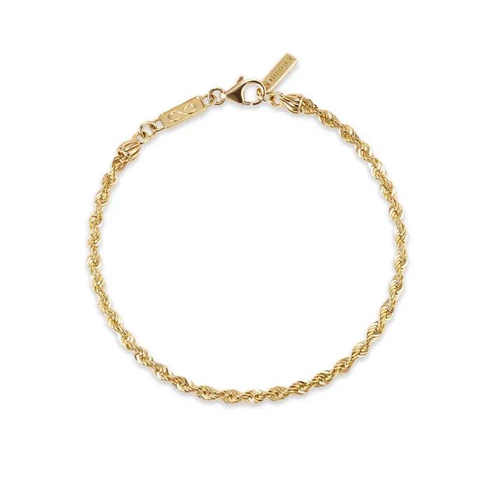 14k Infinite Rope Chain Bracelet
