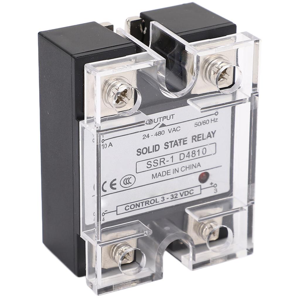 10A Solid State Relay DC Control AC SSR Semiconductor Relay Module 24‑480VAC Load Voltage