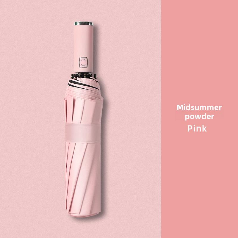 Retro Large Automatic Reverse Sunshade Umbrella for Men and Women - UV Protection for Sun and Rainy Days