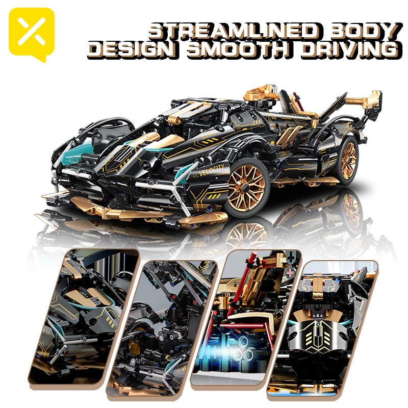 ToylinX Supercar Building Block Toy 1:14 ABS Material Age 14+ Optional Power Group Christmas Gift for Adults and Kids With Box