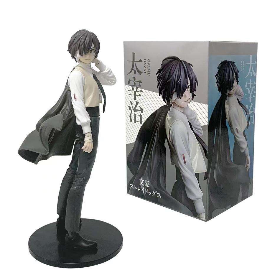 20cm Bungo Stray Dogs Anime Figures - Nakahara Chuya & Dazai Osamu Action Figures - Noodles Press PVC Collectible Toys Gifts
