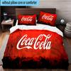 3 шт. Постельное белье Coca-Cola в стиле абстрактного искусства, Включает 1 пододеяльник и 2 наволочки. Идеально для спальни, общежития, подарок фанату на Рождество