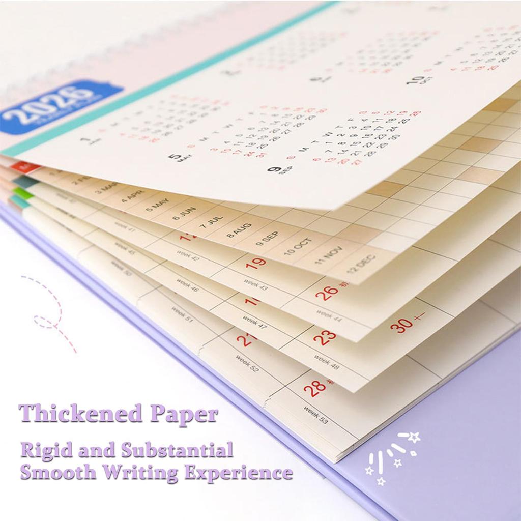 Настольные календари 2026 Планировщик Расписание Календарь Настольный Ежедневник Карманный Планировщик Декоративный Месяц Рабочий Календарь Планировщик