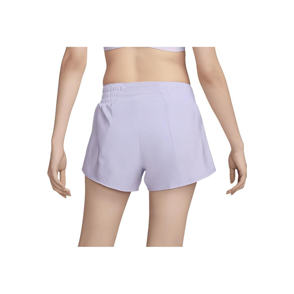 Nike Шорты женские повседневные Dry Fit One Loose средней посадки длиной три четверти Лилово-фиолетовые DX6011-512
