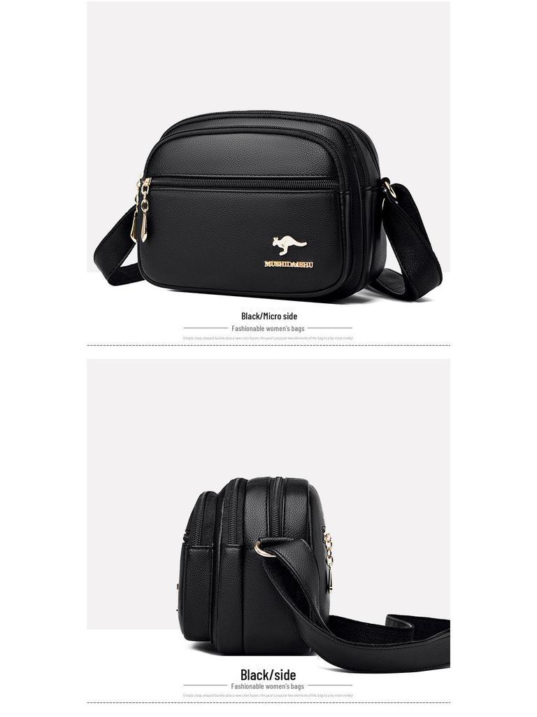 Однотонная женская сумка-мессенджер через плечо - коллекция весны 2025 года, универсальная, стильная для женщин среднего возраста