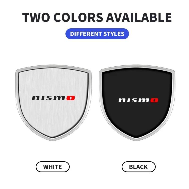 1/2pcs 3D Car Styling Shield Emblem Badge Metal Stickers Decor Decals For Nissan Nismo Qashqai Teana X Trail T32 T31 Tiida Juke