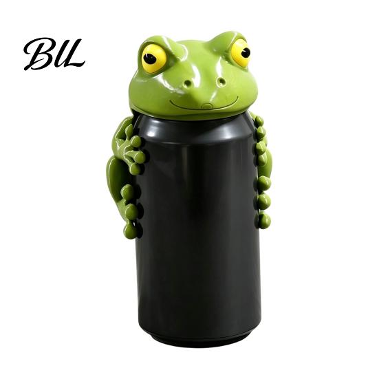 3D Printed Can Topper Reusable Animal Soda Lids for 375ml Standard Cans, Frog Dinosaur Beverage Seal Shark Toppers Dust Protection And Spill