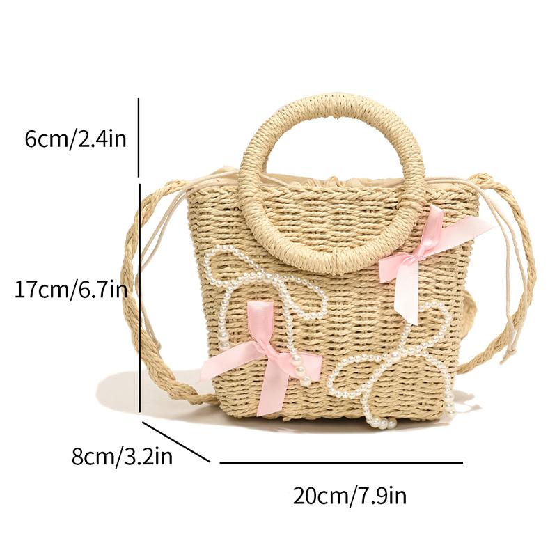 Галстук-бабочка, украшение из бисера, плетеная корзина для овощей ручной работы, сумочка, сумка-ведро, новый стиль для отдыха в сельской местности, побережье