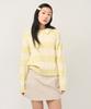 PLAC WOMEN Lime Collared Stripe Knit