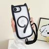 Применимо к чехлу для мобильного телефона iPhone17PROMAX, мультяшные кошачьи ушки, магнитный ремешок-шнурок, Apple 16/15, противоударный, новый