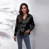 Satin Shirt For Women With Long Sleeves And Button Front For Office Wear