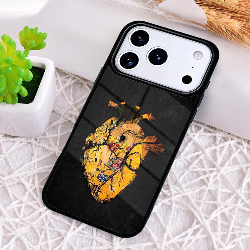Чехол для телефона с рисунком сердца для iPhone 17 Air 16 15 11 12 14 13 Pro Max Ударопрочный чехол