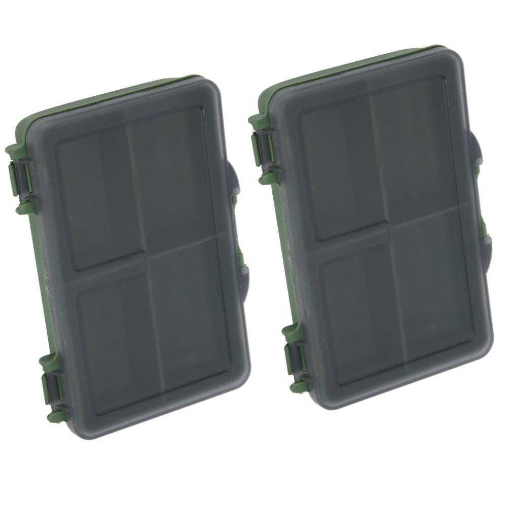 2PCS PP Fishing Tackle Box Mini Fishing Lure Box Durable Bait Storage Box Carp Fishing