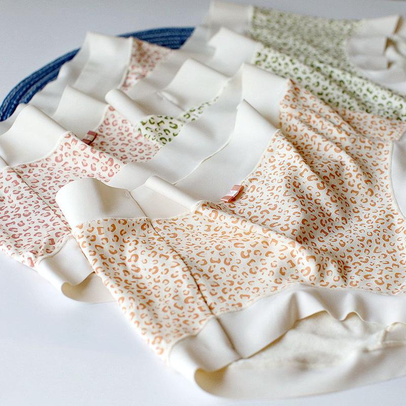 Large Size Underwear Leopard Print High Elasticity Women's Panties Comfortable Hip Wrap Medium High Waisted Panty