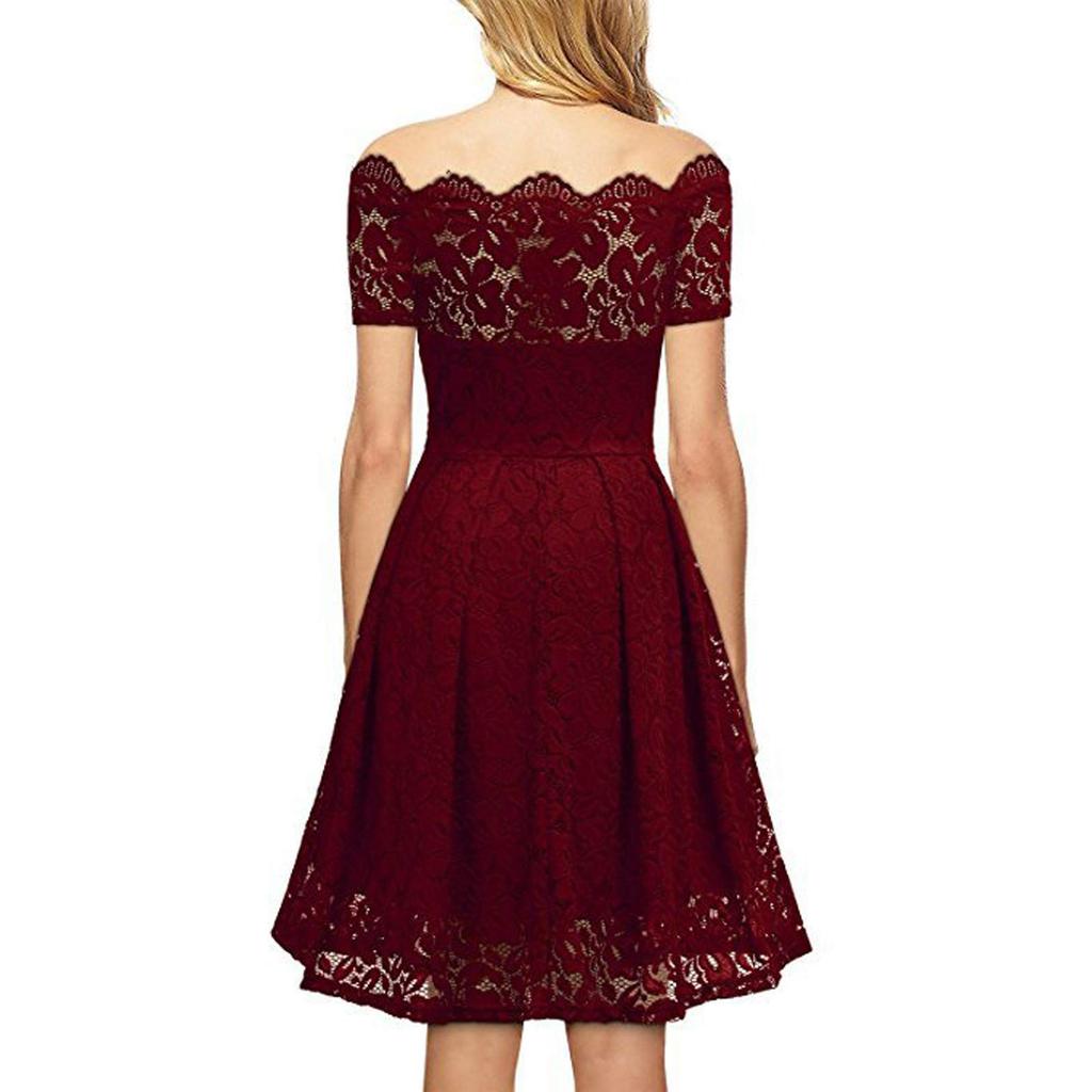 Women's Fall Off Shoulder Floral Maxi Dresses Formal Short Sleeve Cocktail Wedding Guest Dress