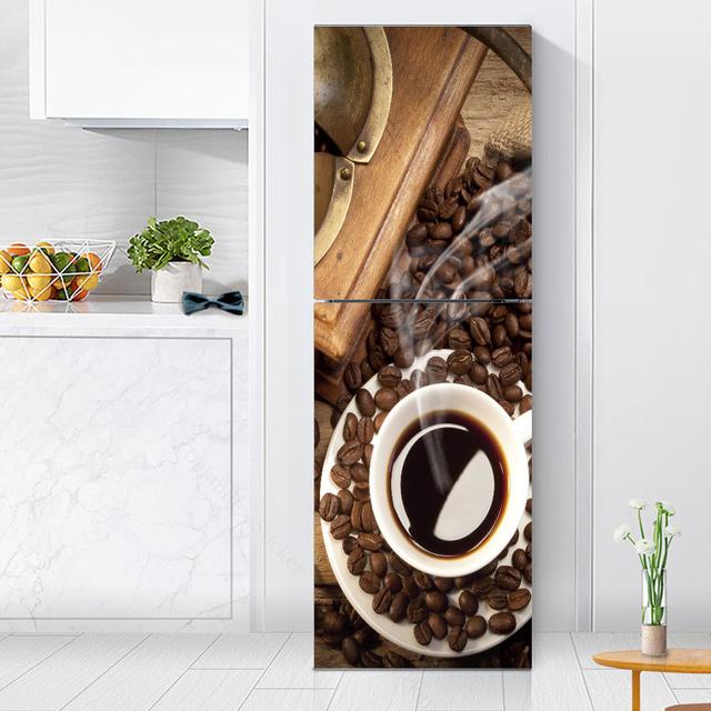 Наклейки с розами на холодильник, обои для кухни, виниловый плакат, наклейка на холодильник, домашний декор, спальня, новогоднее украшение