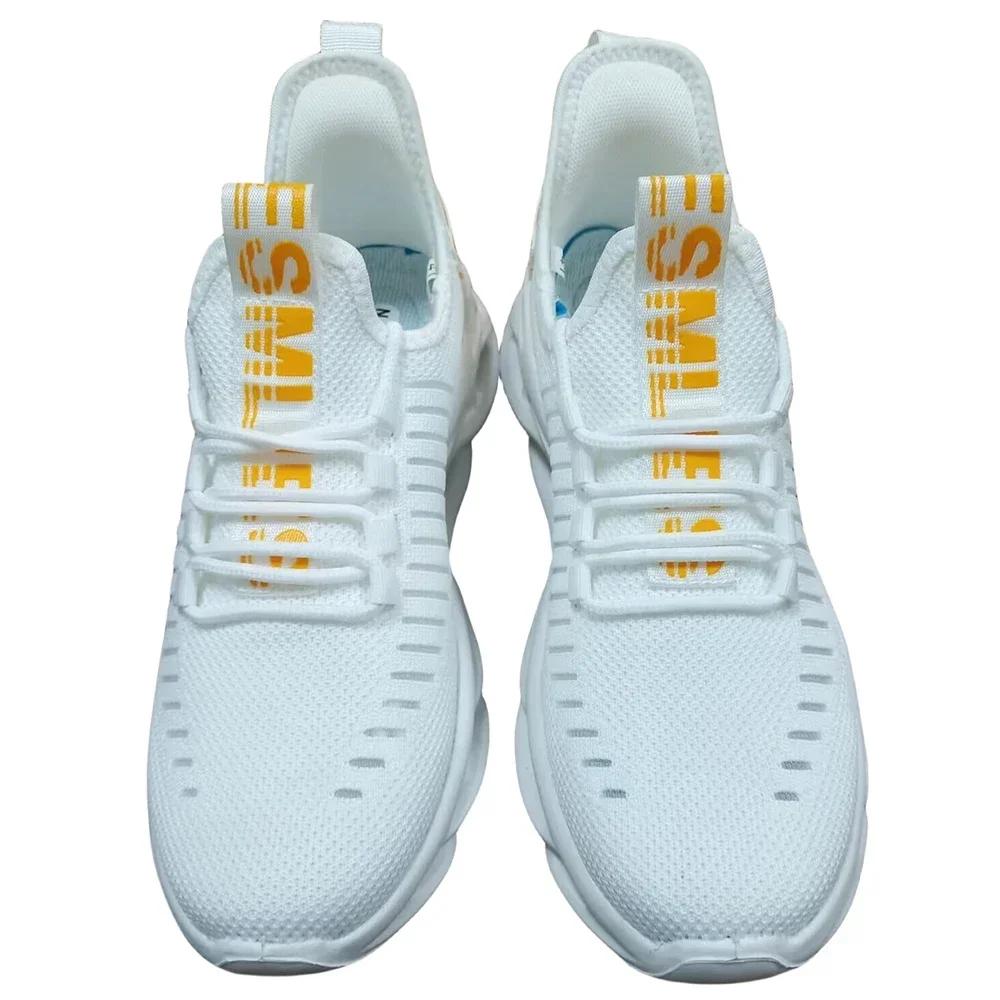 Women'S Knitted Shoes Breathable Soft Bottom Shock Absorbent Sports Shoes Resting Couple Running Shoes Tenis De Luxo Feminino