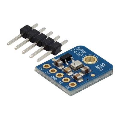 SPW2430 Модуль датчика обнаружения звука MEMS-микрофона Монофонический MEMS-микрофон для голосовых преобразователей Запись аудио