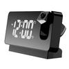 Projection Alarm Clock Large Display Versatile Silent Luminous Design USB Bedside Digital