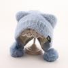 Plush Winter Baby Hat Pompom Ear Protection Warm Knitted Beanie Cap