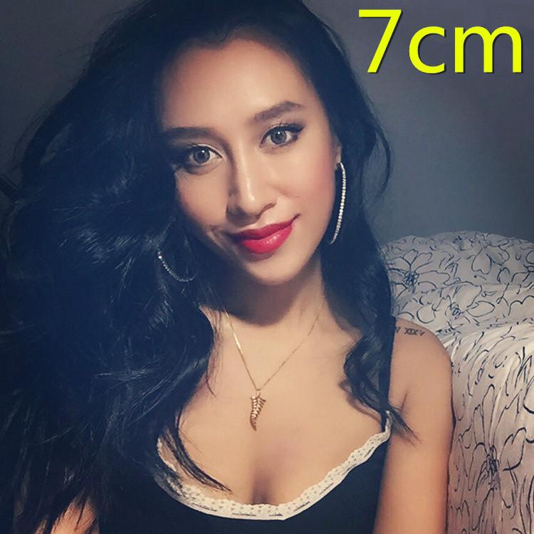 DINGKA Rhinestone Large Circle Hoop Earrings - Exaggerated Street Dance Hip Hop Style