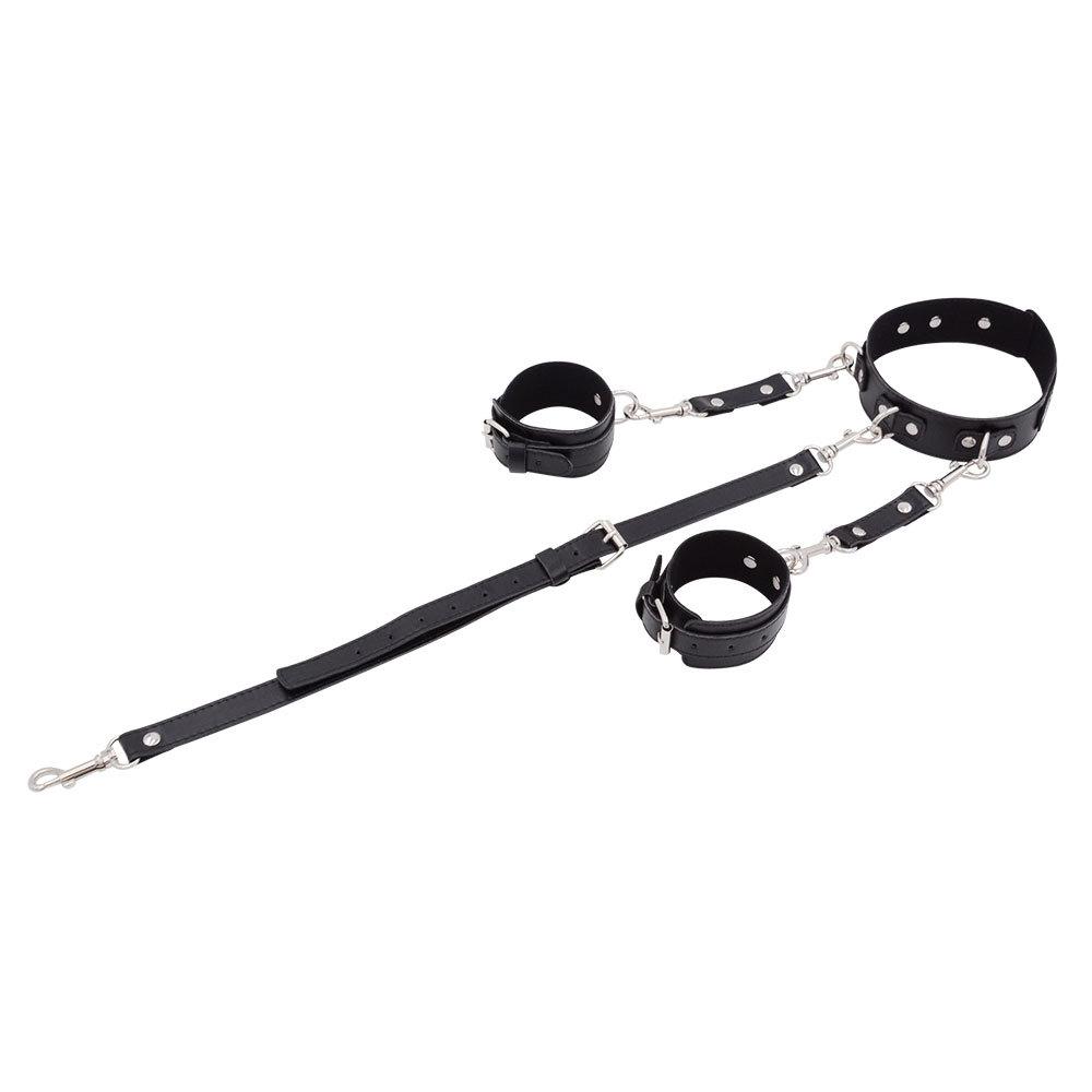 SM связывание реквизит рука шея бондаж обучение взрослые секс игрушки сексуальный секс продукт кожа наручники ошейник