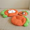 Cute Carrot Shaped Textile Rabbit Mat Soft Pet Sleeping Pad Breathable Cozy Small Animal Sofa Bed Multi Purpose for Pet Supplies