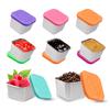 60/180ML 45297 Pcs Sauce Cup with Leakproof Silicone Lid Stainless Steel Food Storage Containers Picnic Ketchup Snacks