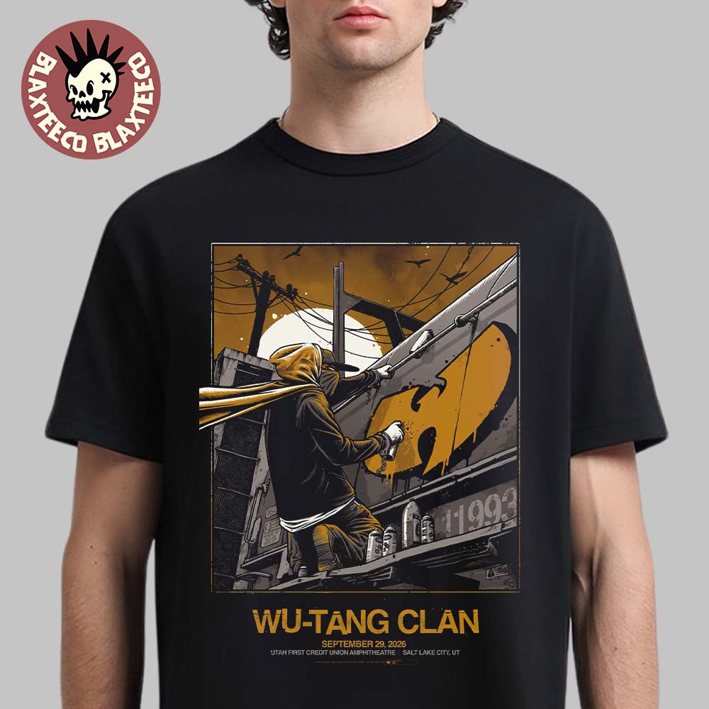 Wu Tang Clan Salt Lake City UT 2026 Venue Poster Live At Utah First Credit Union Amphitheatre September 29 2026 T-Shirt