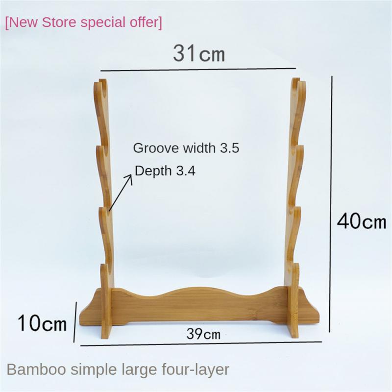 Стойка для выставки товаров Изысканное мастерство Изысканные детали Цветной деревянный стеллаж для хранения принадлежностей Держатель для меча Винтаж Реалистичный