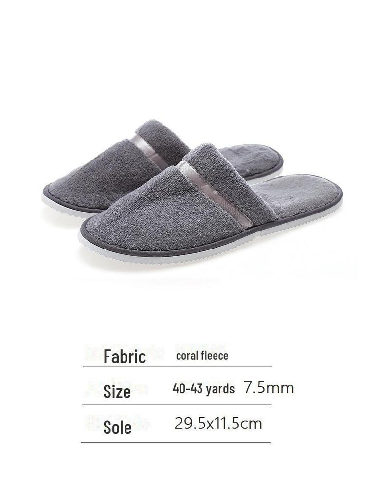 Luxury Disposable Slippers: Plush Coral Fleece, Non-Slip, Ideal for Home, Homestays, and Guest Comfort