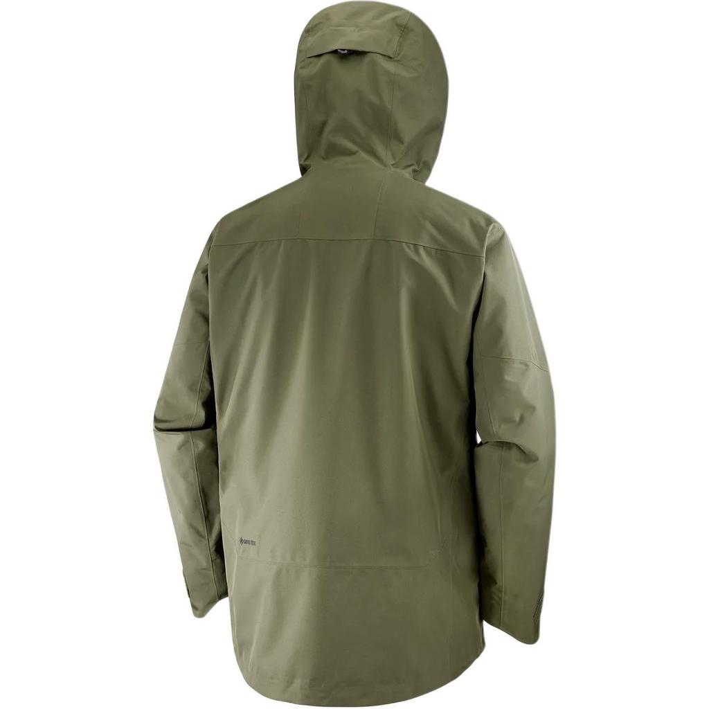 Salomon Solid Color Hooded Zip Pocket Long Sleeve Jacket Men jackets Green LC2305200