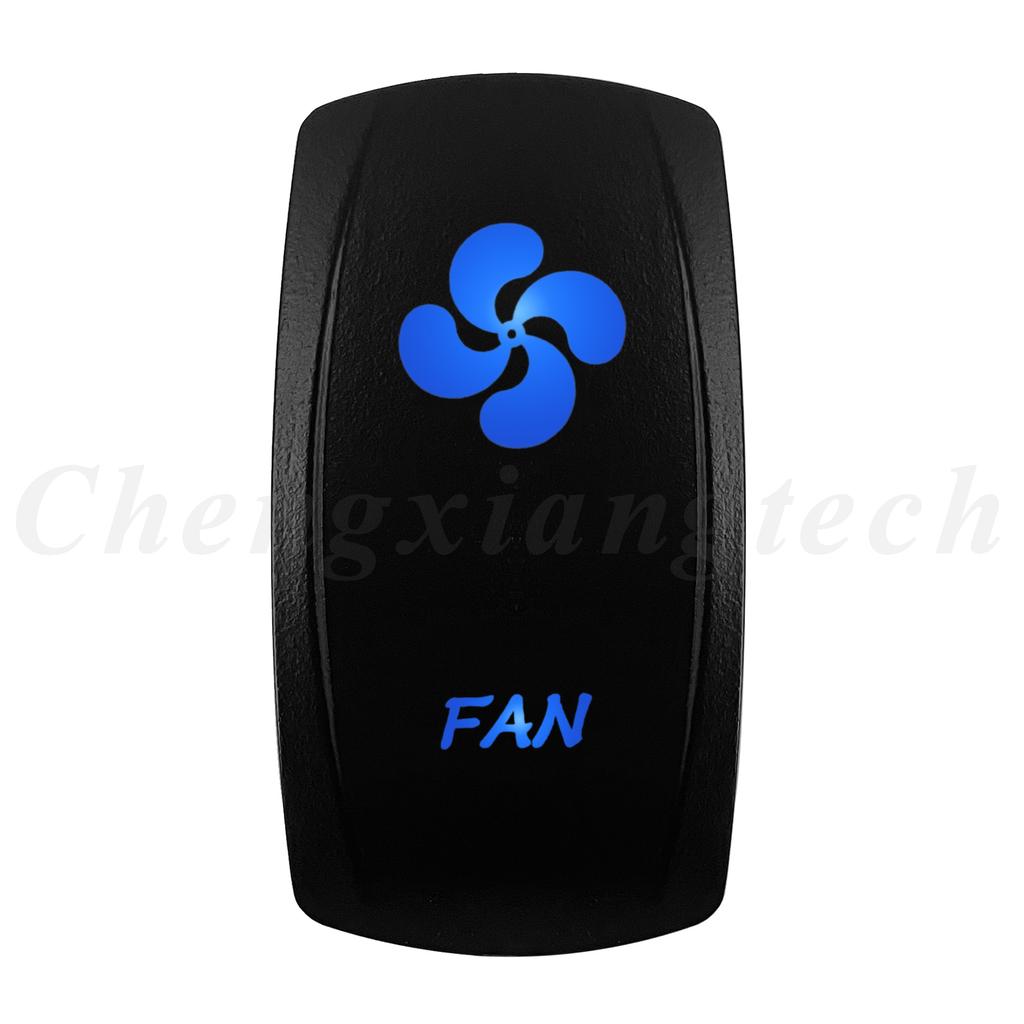 12V 20A Blue Led Car Boat Laser Rocker Switch ON OFF (ON) OFF ON OFF ON (ON) OFF ON (ON) OFF (ON) Waterproof