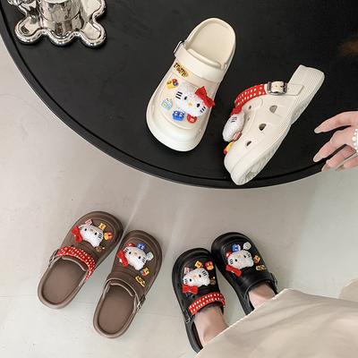 Трендовые универсальные модные мультяшные женские анимационные туфли с отверстиями на весну и лето 2025 года, новая обувь, крутые шлепанцы