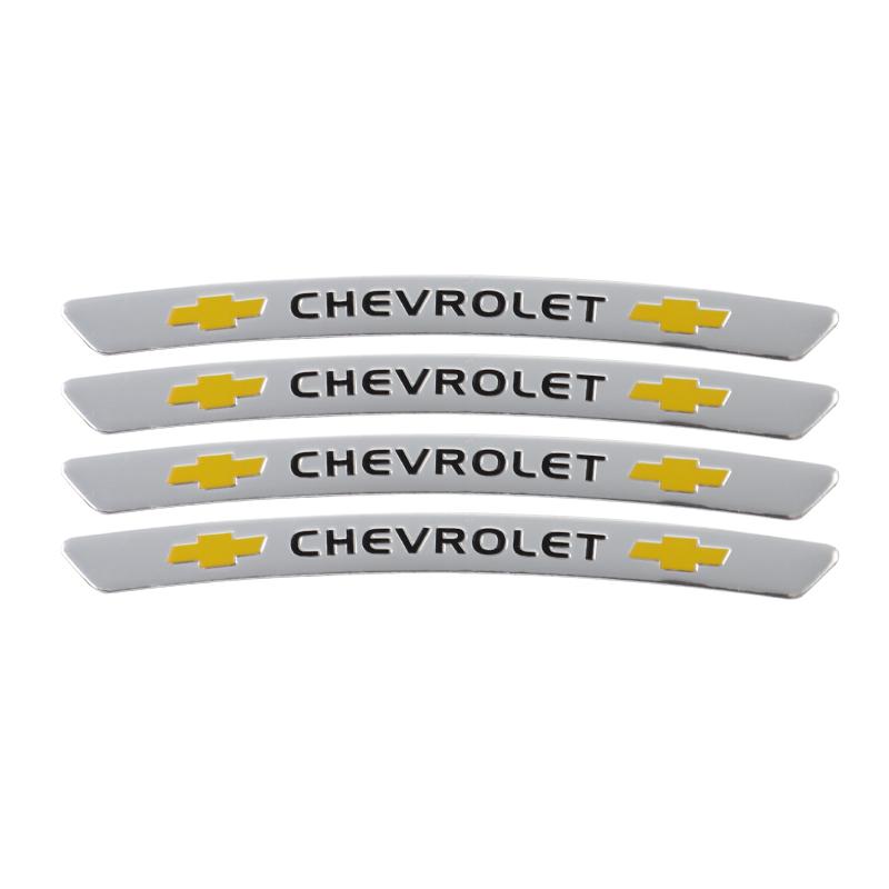 4pcs Aluminium Alloy Car Wheel Hub Stickers For Chevrolet Bolt Spark Tahoe Z71 Aveo Impala Lacetti Malibu Sail SS Cruze Sonic
