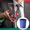 Модная чашка-шейкер для костей Настольная игра Кожаная чашка для костей PU Фланелевая внутренняя часть Тихий шейкер для костей для вечеринки, игры в ночном клубе