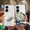 Чехол для телефона Huawei Enjoy 80 Простой цветочный чехол для Huawei Nova Y73 Мягкий ТПУ Прозрачный Силикон Легкий Противоскользящий Funda Capa