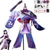 Game   Raiden Shogun Costume Baal Wig Beelzebul Cosplay Sexy Women's Kimono Dress Uniform Party Su To