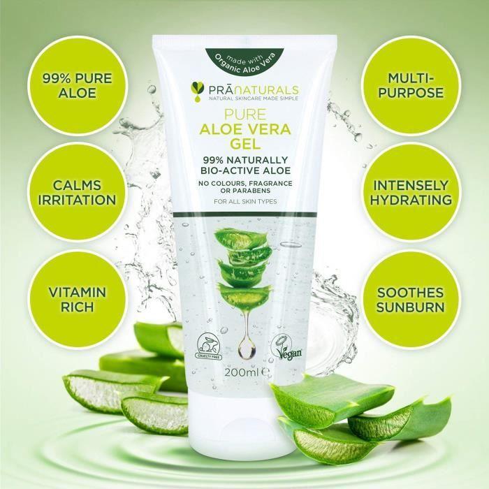 Aloe Vera Gel - PraNaturals - Bioactive - 200 Ml - Soothing - Non-greasy - Moisturizing