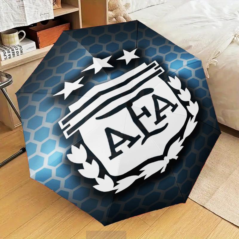 1PC Argentina Football club Printed Umbrella Folding umbrella, automatic umbrella 8-Frame for Travel, camping Fan gifts Christmas Gifts