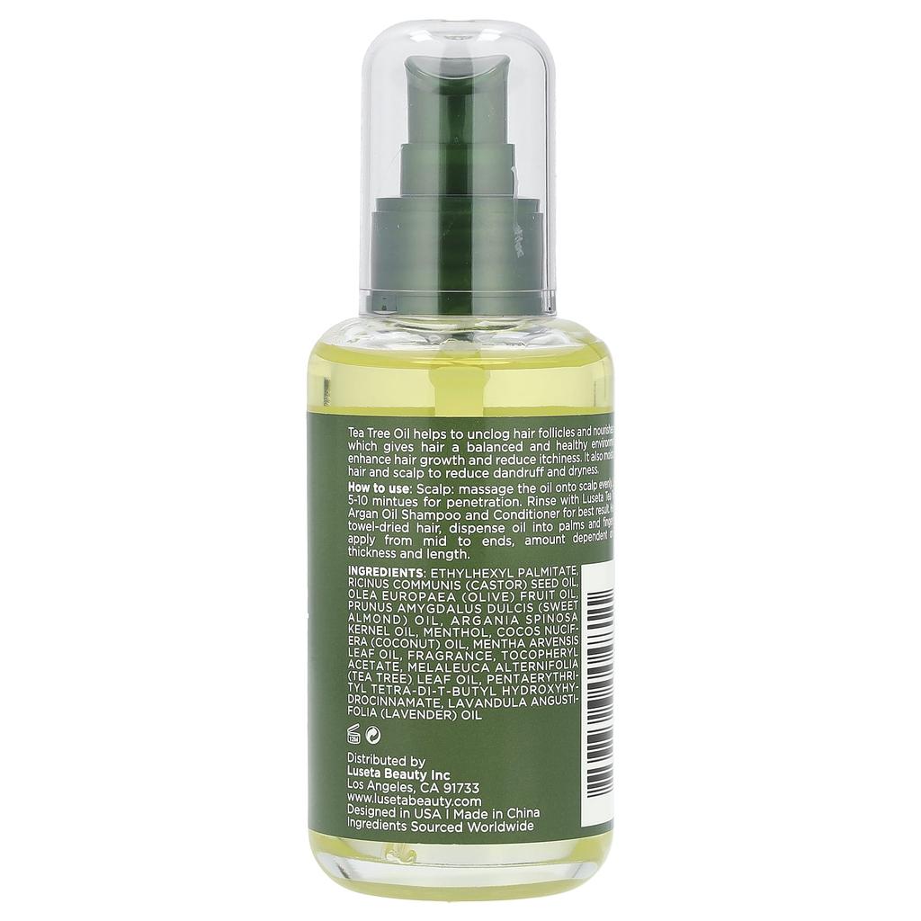 Tea Tree Oil, Hair & Scalp Treatment, with Argan Oil, 100 Ml (3.38 Fl Oz)