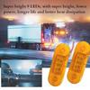 8PCS Amber LED Rear Side Marker Clearance Lights 12V for Truck Trailer RV Bus Boat | Waterproof Flat Base