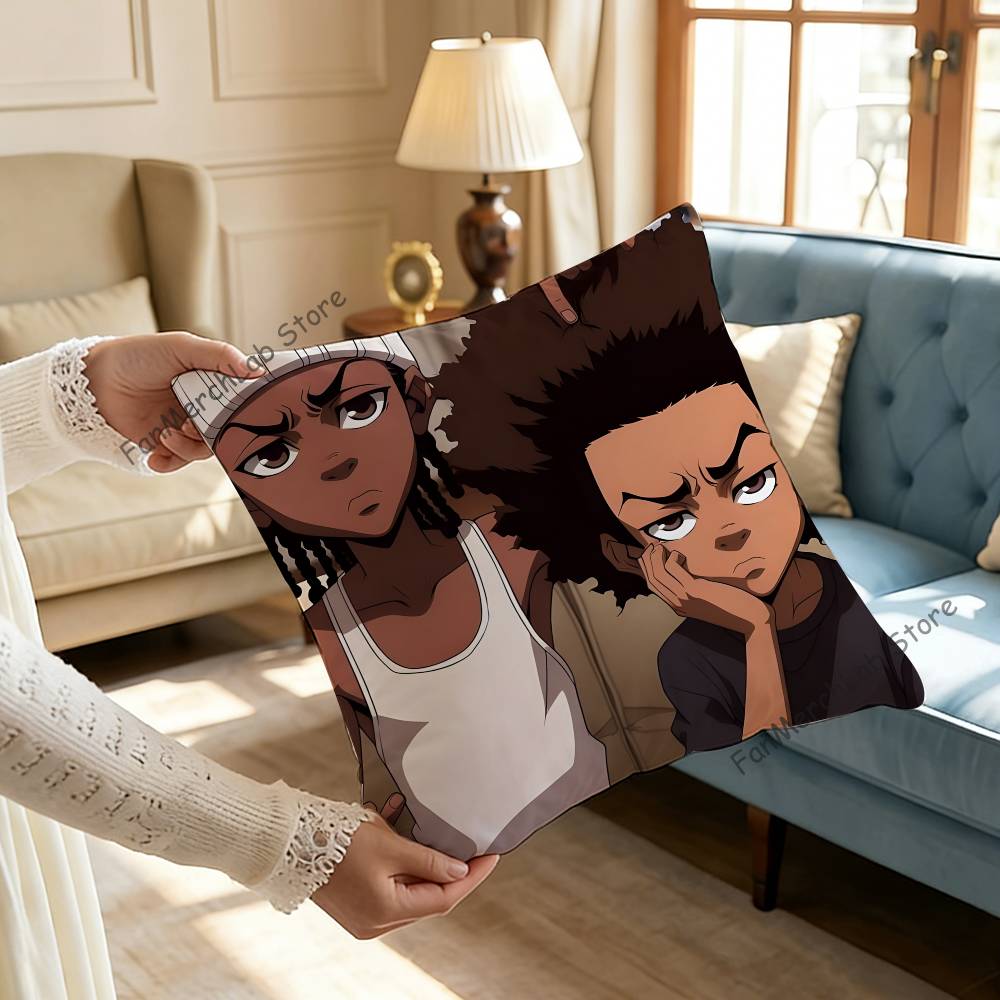 The BBoondocks Cartoon Pillow Case Ultra Soft Skin Friendly Fabric Cloud Like Comfort Concealed Zipper